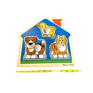 Melissa & Doug House Pets Jumbo Knob Toddler Kids Puzzle Toy